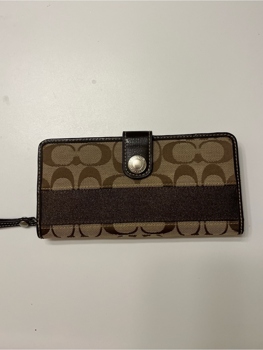 Coach Legacy Signature Jacquard Zip Around Wallet
